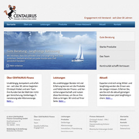 Webdesign für CENTAURUS Finanz-Consulting GmbH